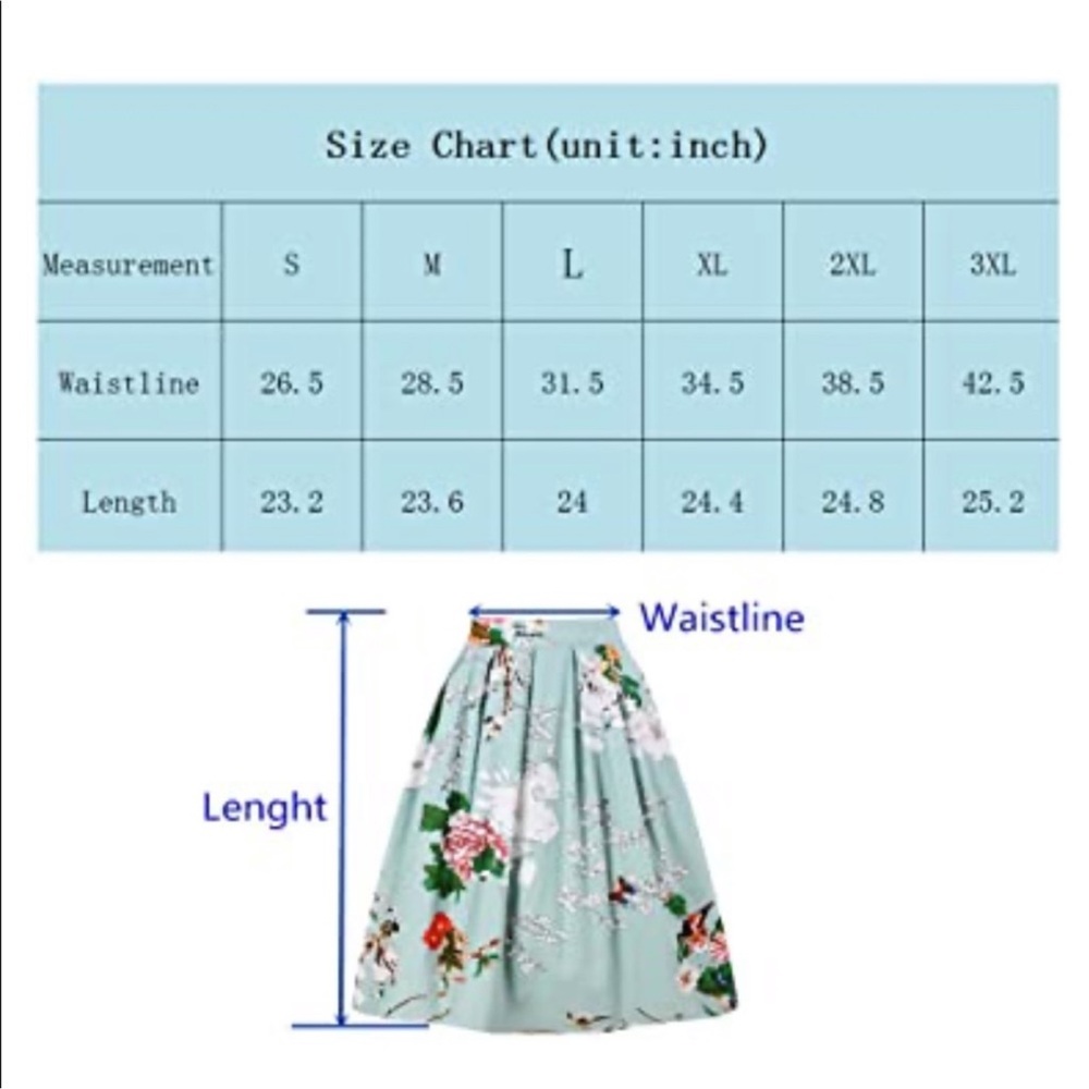 Taydey A-Line Pleated Vintage Floral Print Skirt - Picture 13 of 13